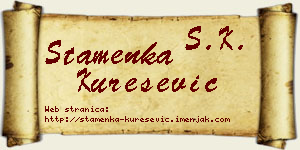 Stamenka Kurešević vizit kartica
